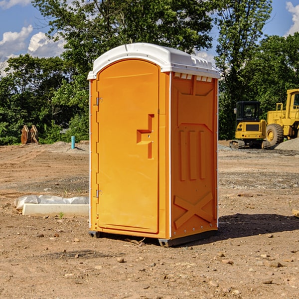 how often are the porta potties cleaned and serviced during a rental period in Fayal